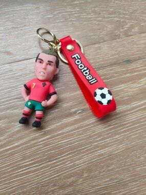 Rubber Portugal number 7 Ronaldo shirt keychain.